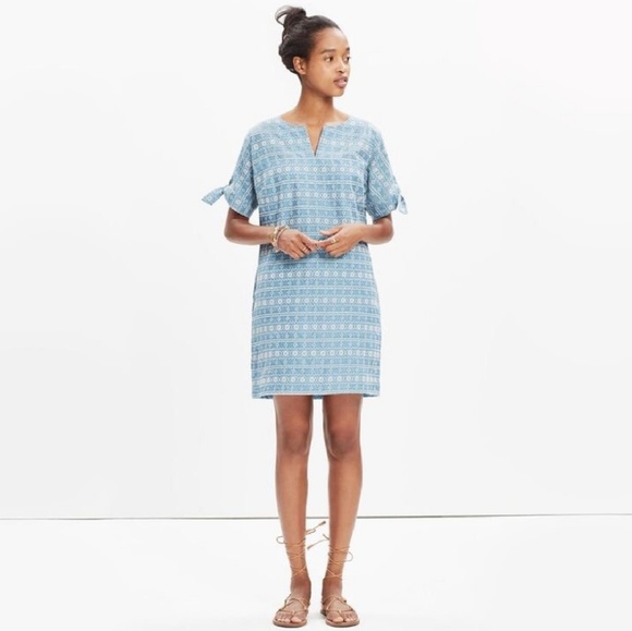 Madewell Dresses & Skirts - Madewell | Nwt Embroidered Tie-Sleeve Dress